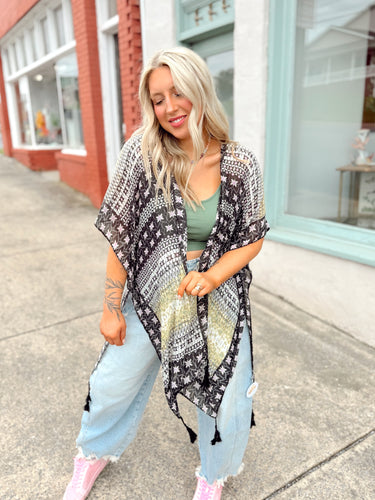 Grow Together Kimono | Lemongrass