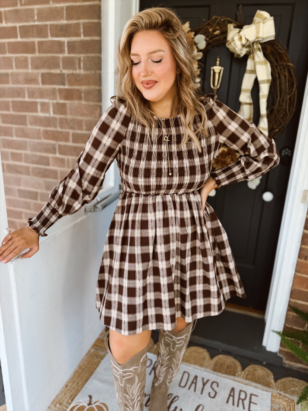 Big Plans Plaid Dress