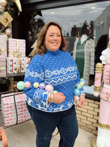 A Blue Christmas Holiday Sweater