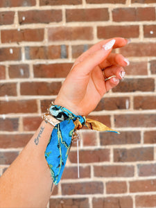 Trish Scarf Cuff Bracelet | Turquoise