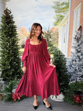 Load image into Gallery viewer, Meet Me Under Mistletoe Maxi | Ruby