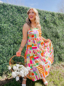 Blooming Bright Midi Dress