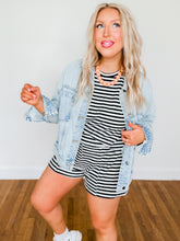 Load image into Gallery viewer, Life is Easy Striped Set | Black
