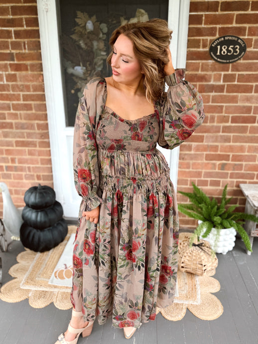 Heaven In The Leaves Dress | Sand