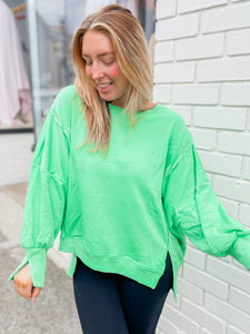 Doing The Most Pullover - Green