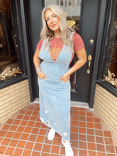 Load image into Gallery viewer, Laid Back Denim Jumper Dress