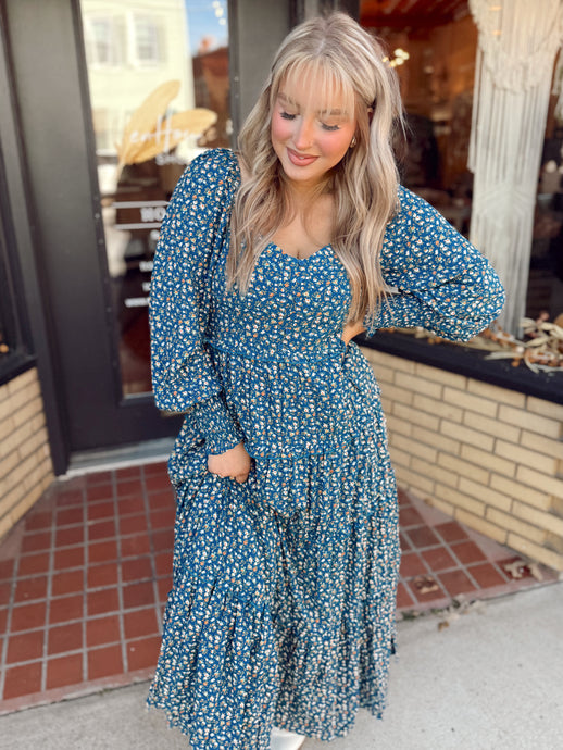 Sweet Dreams Floral Maxi | Teal