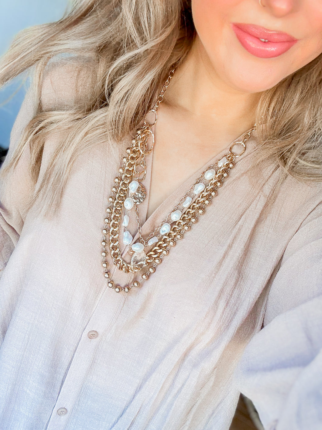 Glam Touches Chunky Chain Necklace