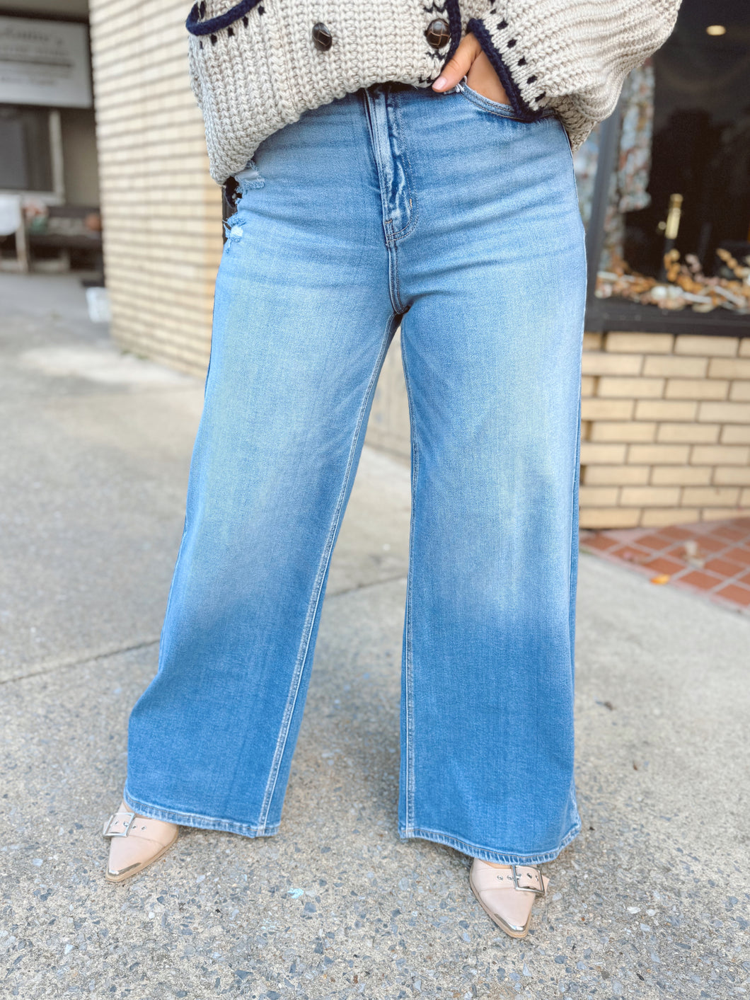 In Charge Wide Leg Jeans