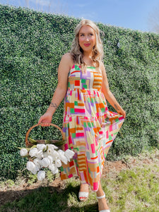 Blooming Bright Midi Dress