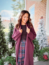 Load image into Gallery viewer, Keeping Up Cozy Cardigan | Dk Cherry