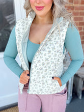 Load image into Gallery viewer, Flutters of Florals Puffer Vest