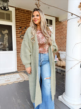 Load image into Gallery viewer, POL Sipping Chai Cardigan | Green
