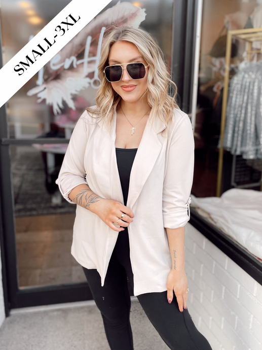 Back to Basics Blazer in Taupe