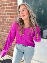Load image into Gallery viewer, Hot Pink Henley Top
