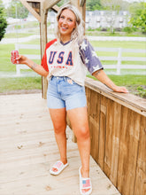 Load image into Gallery viewer, USA Raglan Tee