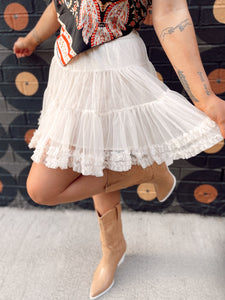 Twirl Me Tulle Skirt - Cream