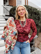 Load image into Gallery viewer, Date Night Velvet Top | Wine