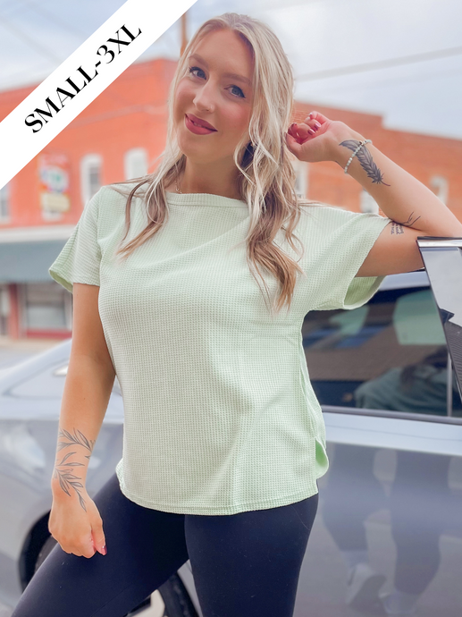 Beth Basic Top in Sage