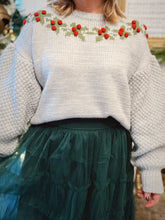 Load image into Gallery viewer, Holly Wreath Knit Sweater