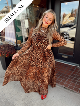 Load image into Gallery viewer, Run the World Leopard Mesh Dress