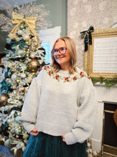 Load image into Gallery viewer, Holly Wreath Knit Sweater