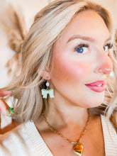 Load image into Gallery viewer, Miss Dainty Pearl + Bow Clay Earring - Sage