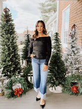 Load image into Gallery viewer, Off The Shoulder Details Sweater | Black
