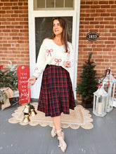 Load image into Gallery viewer, Ralph Christmas Midi Skirt | Red