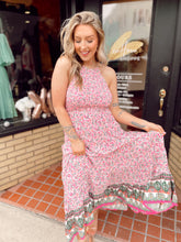 Load image into Gallery viewer, Headed south floral maxi in orchid