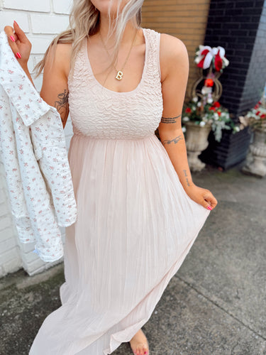 Hold Tight Maxi Dress | Ecru