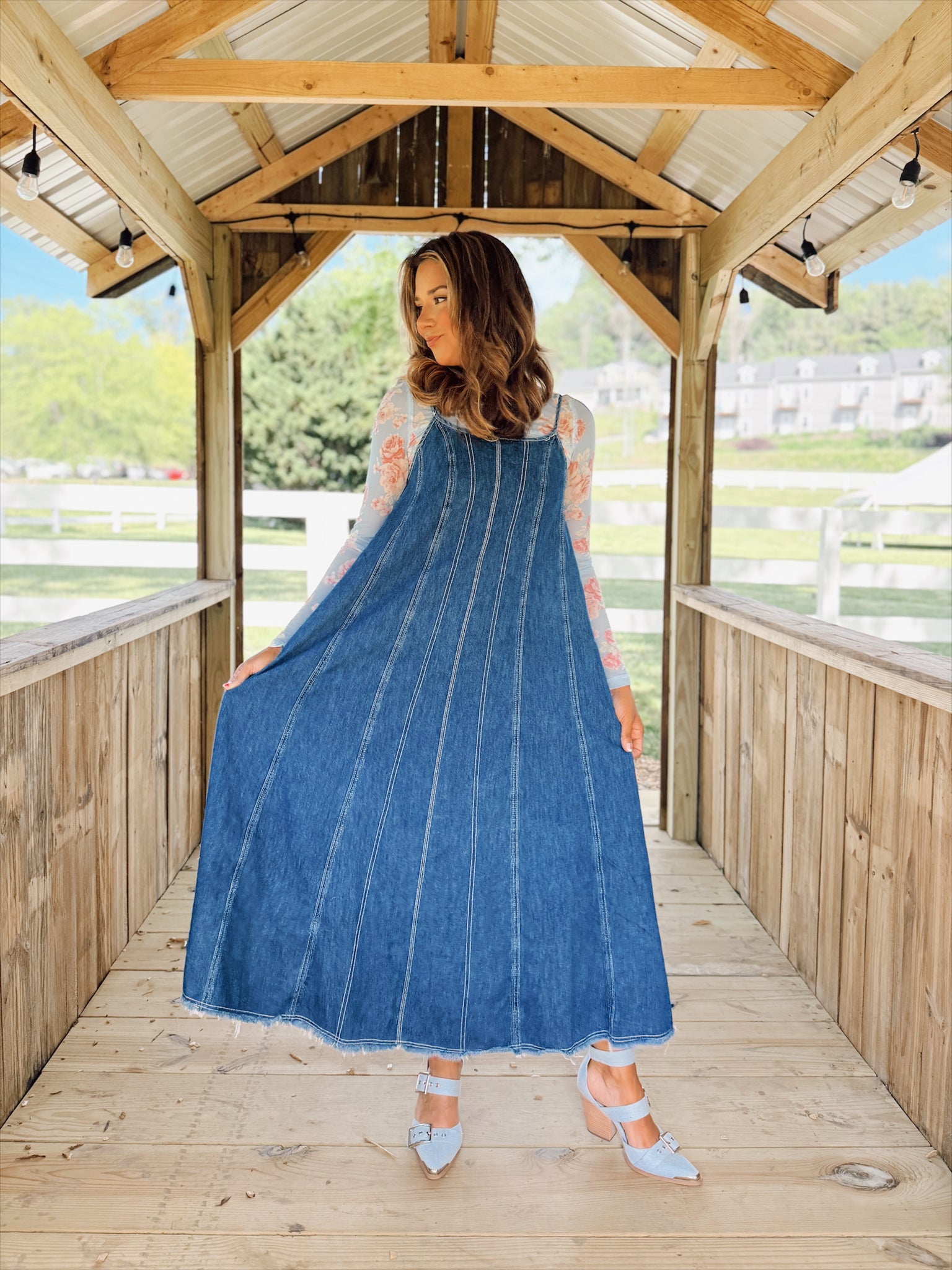 Loretta Lynn Denim Maxi – Henhouse Shoppe