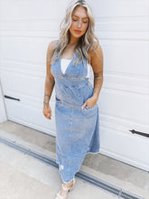 Load image into Gallery viewer, Laid Back Denim Jumper Dress