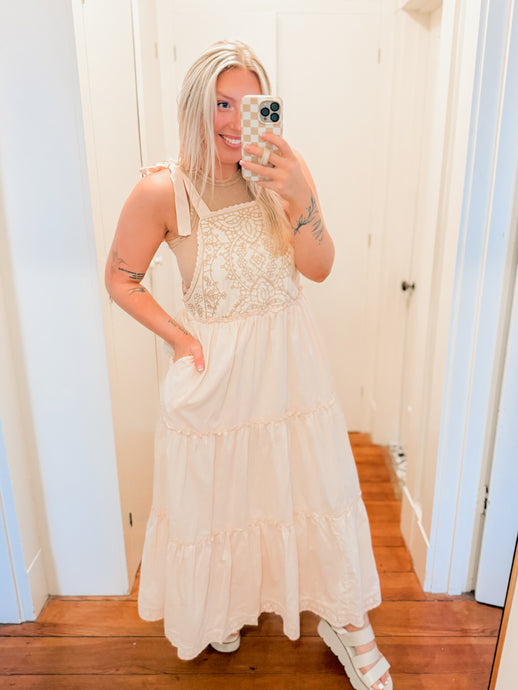 Wanderland Apron Dress | Cream