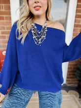 Load image into Gallery viewer, Stop &amp; Stare Sweater | Blue