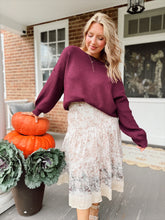 Load image into Gallery viewer, Stop &amp; Stare Sweater | Wine