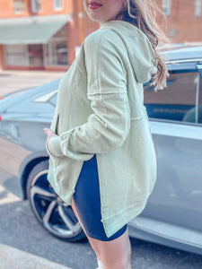 Real talk sweatshirt in spring green