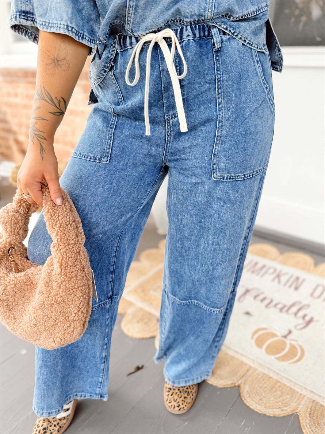 Softest Touch Wide Leg Denim Pants