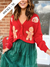 Load image into Gallery viewer, Gumdrop Button Cardigan | Red