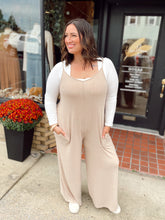 Load image into Gallery viewer, Curvy Mable Ribbed Jumpsuit | Mocha