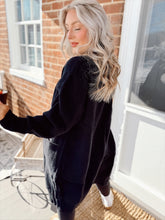 Load image into Gallery viewer, Lindsey Ribbed Cardigan - Black