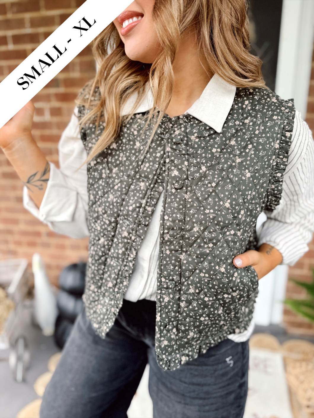 Green Fields Quilted Vest