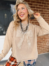 Load image into Gallery viewer, Whimsy Bow Pullover | Sand