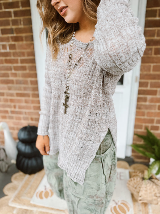 Love is Alive Sweater | Mocha