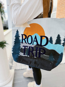Road Trip Embroidered Tote