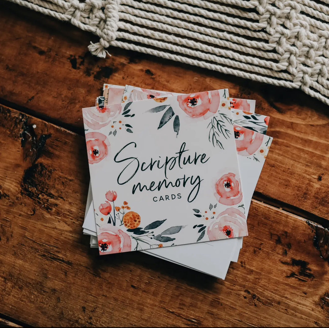 Floral Scripture Memory Card Set