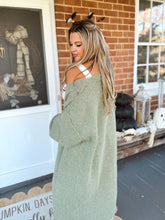Load image into Gallery viewer, POL Sipping Chai Cardigan | Green