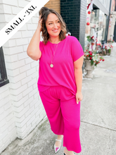 Load image into Gallery viewer, Penelope Ribbed Set | Dolman Sleeve | Magenta