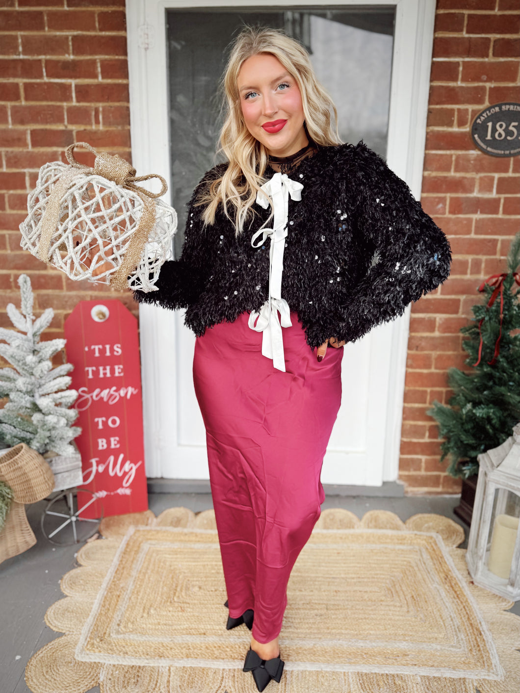 Poinsettia Princess Maxi Skirt