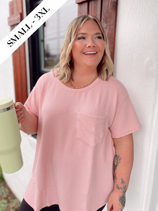 Brandy Basic Top in Blush